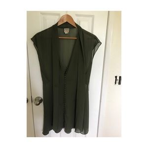 haute hippie olive green dress